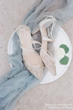 FRANCES IVORY Kitten Heel Wedding Shoes Ivory With Crystals