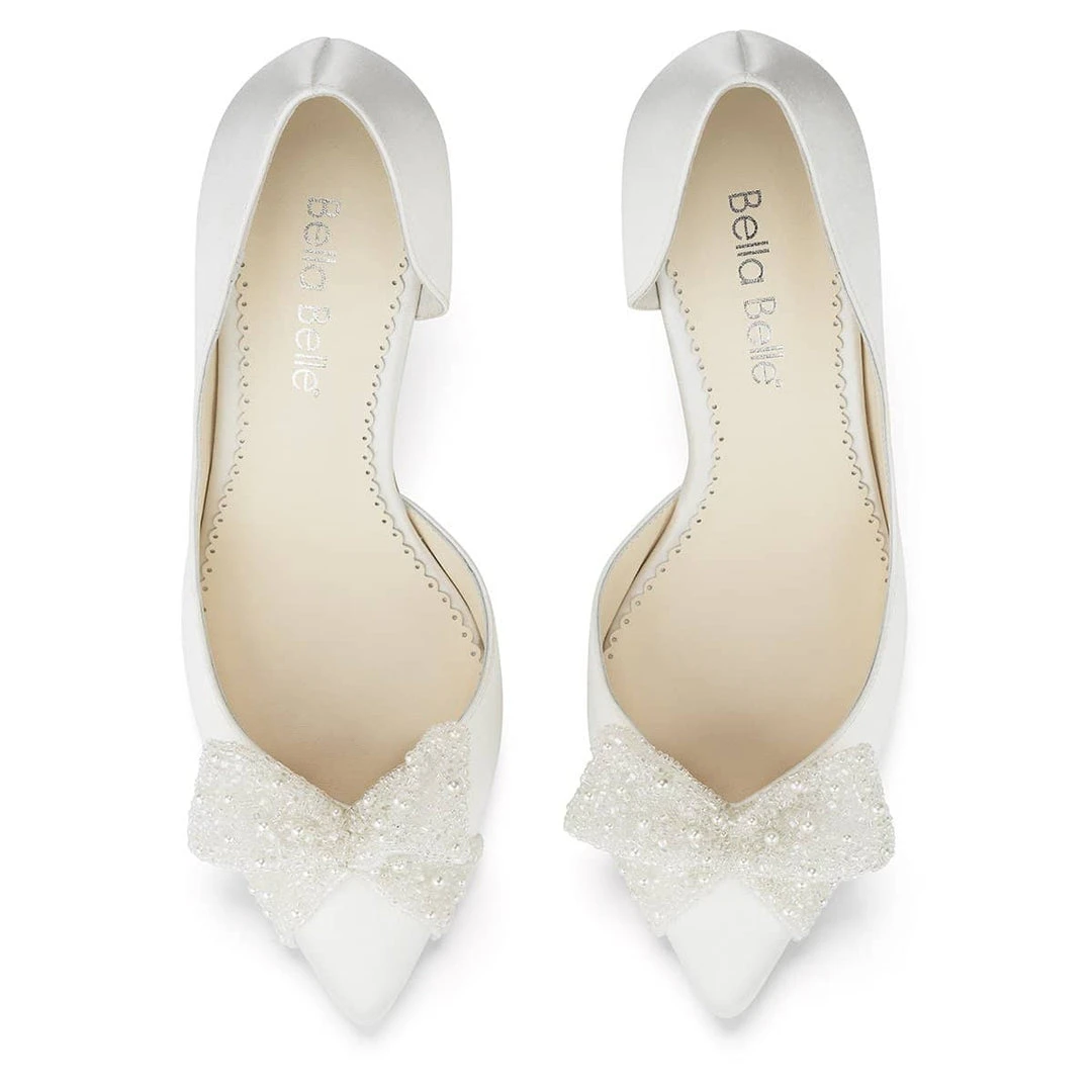 DOROTHY D'Orsay Wedding Bow Pump Shoes 5 DOROTHY D'Orsay Wedding Bow Pump Shoes