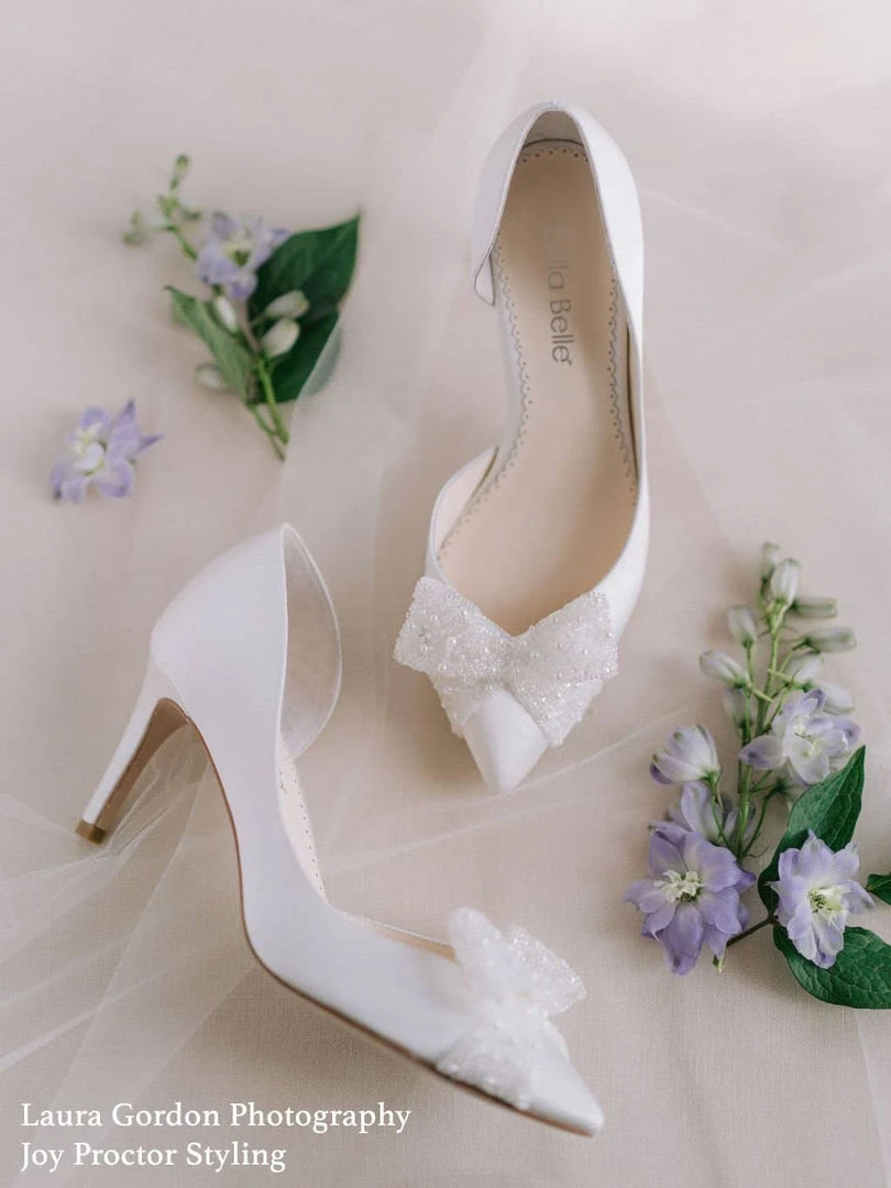 DOROTHY D'Orsay Wedding Bow Pump Shoes 7 DOROTHY D'Orsay Wedding Bow Pump Shoes