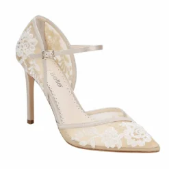 CLAUDIA Nude Lace Heels D'Orsay Wedding Shoes 13 CLAUDIA Nude Lace Heels D'Orsay Wedding Shoes