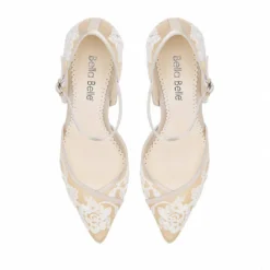CLAUDIA Nude Lace Heels D'Orsay Wedding Shoes 14 CLAUDIA Nude Lace Heels D'Orsay Wedding Shoes