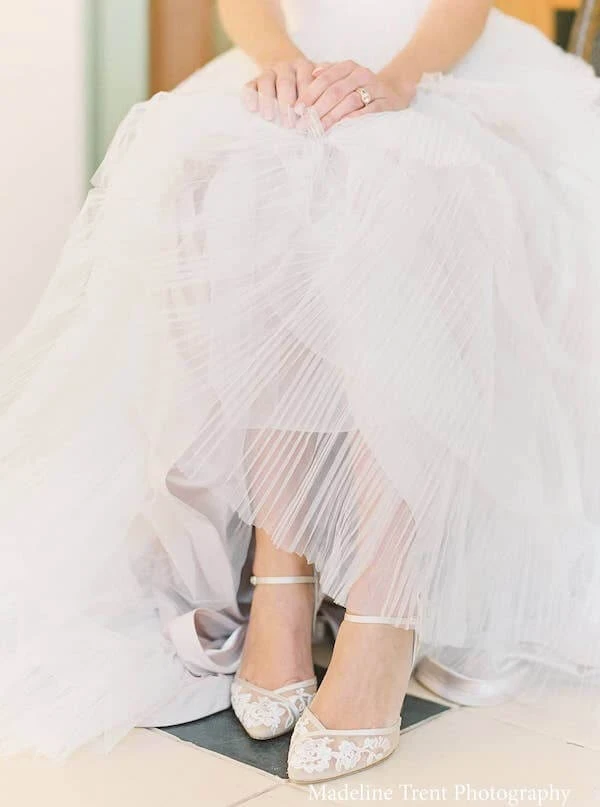 CLAUDIA Nude Lace Heels D'Orsay Wedding Shoes 9 CLAUDIA Nude Lace Heels D'Orsay Wedding Shoes