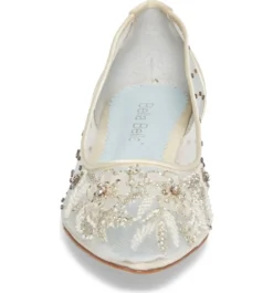 ADORA Transparent Cinderella Flats With Blue Sole