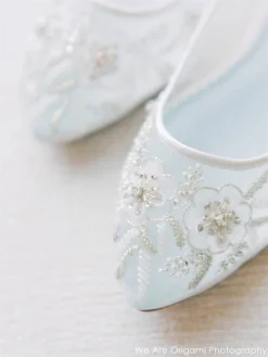 ADORA Transparent Cinderella Flats With Blue Sole