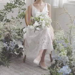 ADORA Transparent Cinderella Flats With Blue Sole