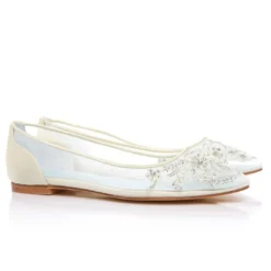 ADORA Transparent Cinderella Flats With Blue Sole