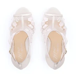 BELLE BY JOY PROCTOR Wedding Booties Flower Embroidered Boots