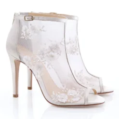 BELLE BY JOY PROCTOR Wedding Booties Flower Embroidered Boots