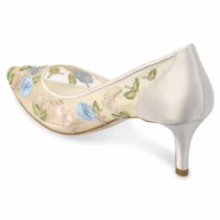 SIERRA Kitten Heels Flower Embroidered Shoes