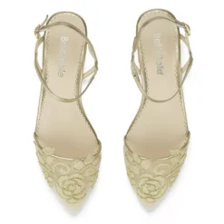 SHIRLEY GOLD Bridal Shoes Gold Flats For Wedding