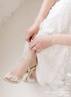 ANITA GOLD Evening & Bridal Gold Shoes Lace Floral Illusion Mesh Wedding 16 ANITA GOLD Evening & Bridal Gold Shoes Lace Floral Illusion Mesh Wedding