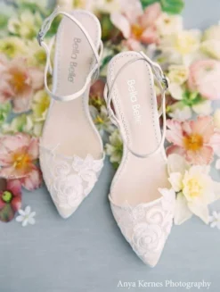 SYLVIA Lace Flower Wedding Shoes