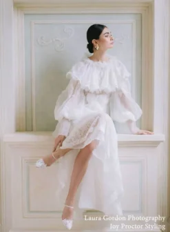 SYLVIA Lace Flower Wedding Shoes