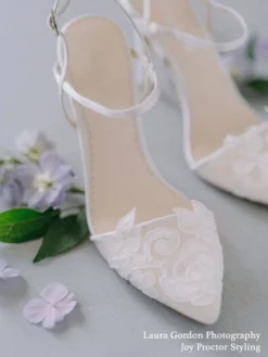 SYLVIA Lace Flower Wedding Shoes