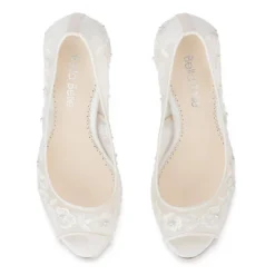 EMILY Wedding Ivory Lace Peep Toe Pump 12 EMILY Wedding Ivory Lace Peep Toe Pump