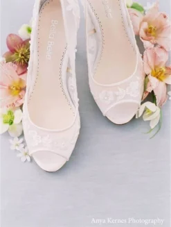 EMILY Wedding Ivory Lace Peep Toe Pump 14 EMILY Wedding Ivory Lace Peep Toe Pump