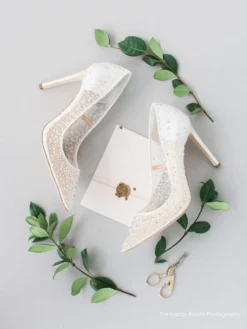 ELSA IVORY Wedding Sequin Heels Ivory Crystal Studded High Heels 12 ELSA IVORY Wedding Sequin Heels Ivory Crystal Studded High Heels