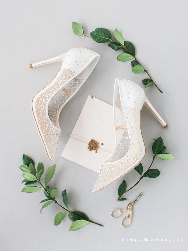 ELSA IVORY Wedding Sequin Heels Ivory Crystal Studded High Heels 3 ELSA IVORY Wedding Sequin Heels Ivory Crystal Studded High Heels