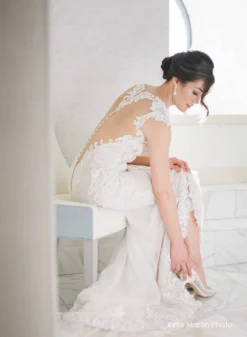 EVELYN IVORY Sparkly Ivory Kitten Heels With Sequins & Crystals Wedding