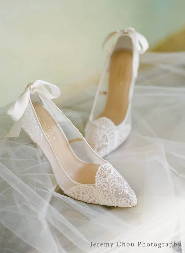 GISELLE Ivory Lace Boho Wedding Heels With Ribbon Tie 8 GISELLE Ivory Lace Boho Wedding Heels With Ribbon Tie