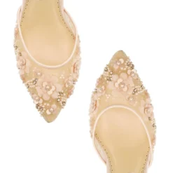 ROSA BLUSH Pearl Pink Wedding Shoes Low Heel 14 ROSA BLUSH Pearl Pink Wedding Shoes Low Heel