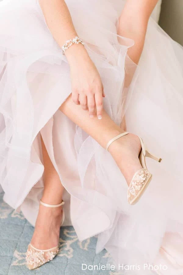 ROSA BLUSH Pearl Pink Wedding Shoes Low Heel 9 ROSA BLUSH Pearl Pink Wedding Shoes Low Heel