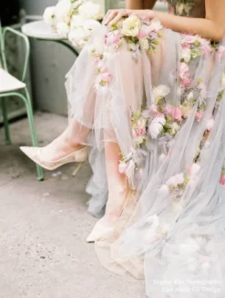 ELSA NUDE Crystal Embellished Sequin Sparkly Nude Heels Wedding