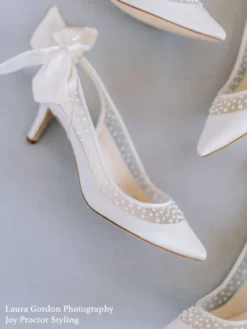 GEORGIA Ivory Kitten Heel Bridal Shoes Wedding