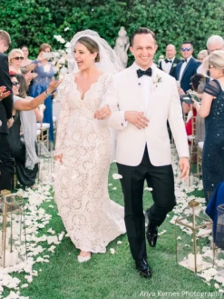 LULU Pearls And Crystal Ivory Bow Wedding Flats