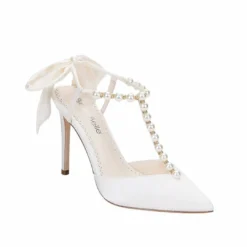LISBETH Wedding Shoes With Pearls And Bows