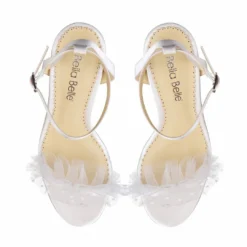 BRIDGET Polka Dot And Pleated Tulle Wedding Heel