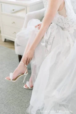 BRIDGET Polka Dot And Pleated Tulle Wedding Heel