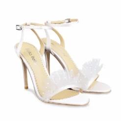 BRIDGET Polka Dot And Pleated Tulle Wedding Heel