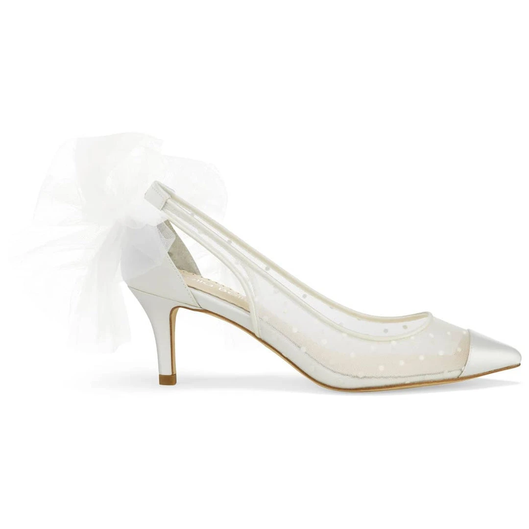MAGGIE Polka Dot Slingback Pumps Low Heel 3 MAGGIE Polka Dot Slingback Pumps Low Heel