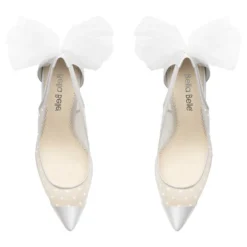 MATILDA IVORY Wedding Slingback Pumps Polka Dot High Heels