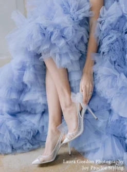 MATILDA IVORY Wedding Slingback Pumps Polka Dot High Heels