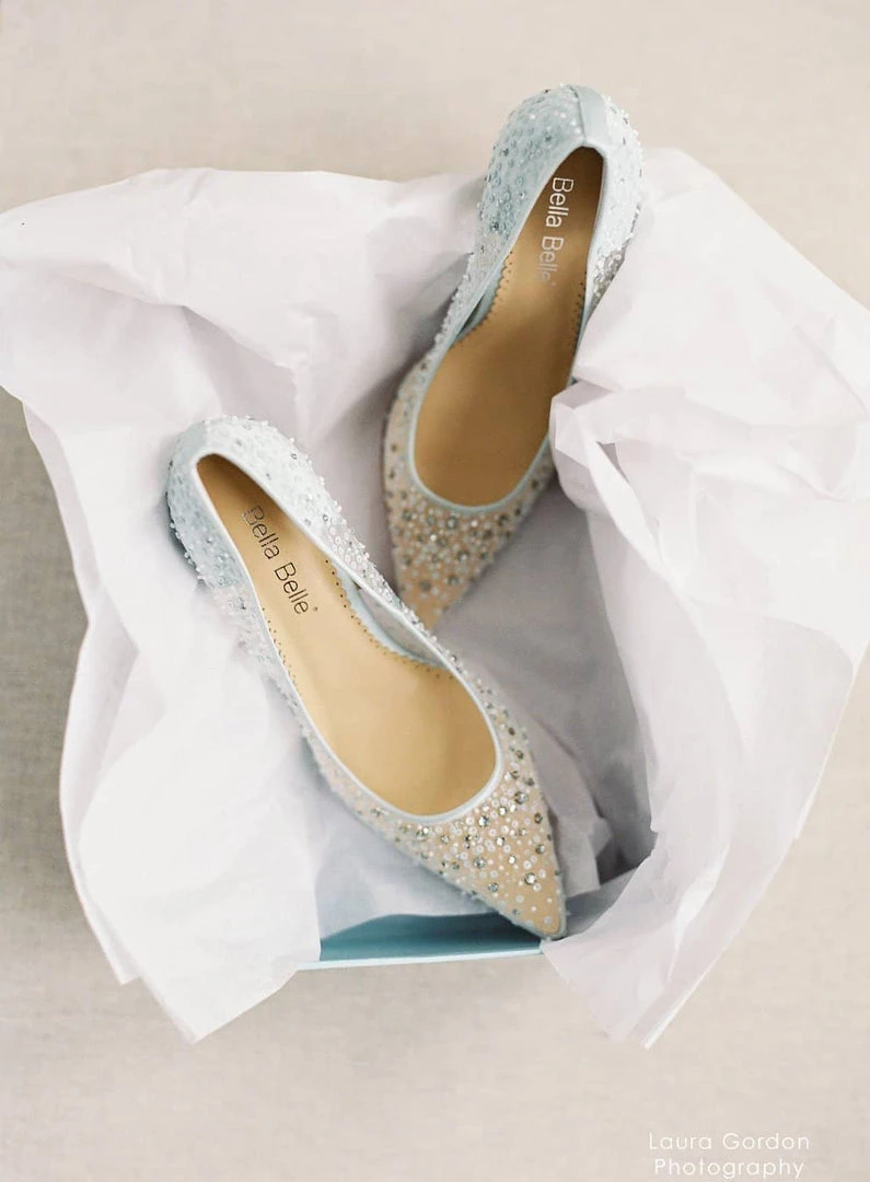 ELSA BLUE Something Blue Cinderella Wedding Heels / Blue Sequin Pumps For Evening Wear 9 ELSA BLUE Something Blue Cinderella Wedding Heels / Blue Sequin Pumps For Evening Wear