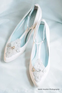 ANNALISE WHITE Art Deco Vintage White Wedding Shoes